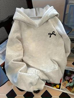 Fashionable bow print hooded sweatshirt men's comfortable loose sweatshirt fashionable casual hip-hop sweatshirt Harajuku