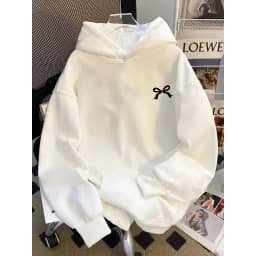 Fashionable bow print hooded sweatshirt men's comfortable loose sweatshirt fashionable casual hip-hop sweatshirt Harajuku