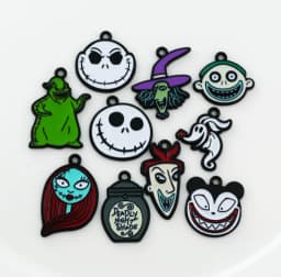 10 pcs Halloween Cartoon Charms Pendants for Jewelry Making Necklaces Earrings Braceltes DIY Crafts Gifts