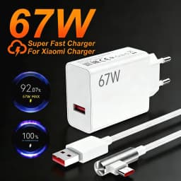 67W Super Fast USB Charger For Xiaomi 13 14 15 Ultra Redmi Note 14 15 Pro POCO F6 F7 X6 X7 Pro Type C Rapid Charging Elbow Cable