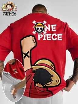 2026 New One Piece Luffy Zoro Graphic Print T-shirt Short Sleeve T-shirt Men's and Women's T-shirt Men's Top Summer