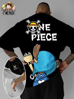 2026 New One Piece Luffy Zoro Graphic Print T-shirt Short Sleeve T-shirt Men's and Women's T-shirt Men's Top Summer