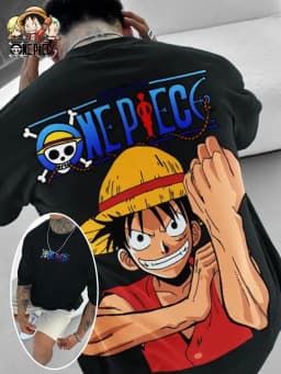2026 New One Piece Luffy Zoro Graphic Print T-shirt Short Sleeve T-shirt Men's and Women's T-shirt Men's Top Summer