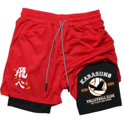 Anime Volleyball Shorts Quick-Drying Fitness High-Performance Shorts Men Sports Exercise Training Bodybuilding Gym Shorts M-3XL