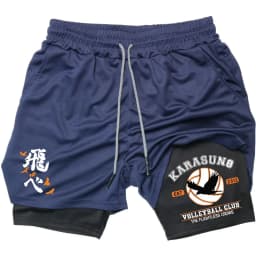 Anime Volleyball Shorts Quick-Drying Fitness High-Performance Shorts Men Sports Exercise Training Bodybuilding Gym Shorts M-3XL