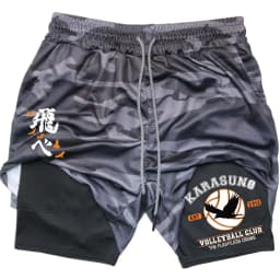 Anime Volleyball Shorts Quick-Drying Fitness High-Performance Shorts Men Sports Exercise Training Bodybuilding Gym Shorts M-3XL
