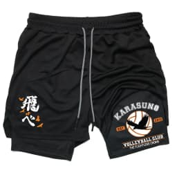 Anime Volleyball Shorts Quick-Drying Fitness High-Performance Shorts Men Sports Exercise Training Bodybuilding Gym Shorts M-3XL
