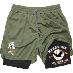 Anime Volleyball Shorts Quick-Drying Fitness High-Performance Shorts Men Sports Exercise Training Bodybuilding Gym Shorts M-3XL