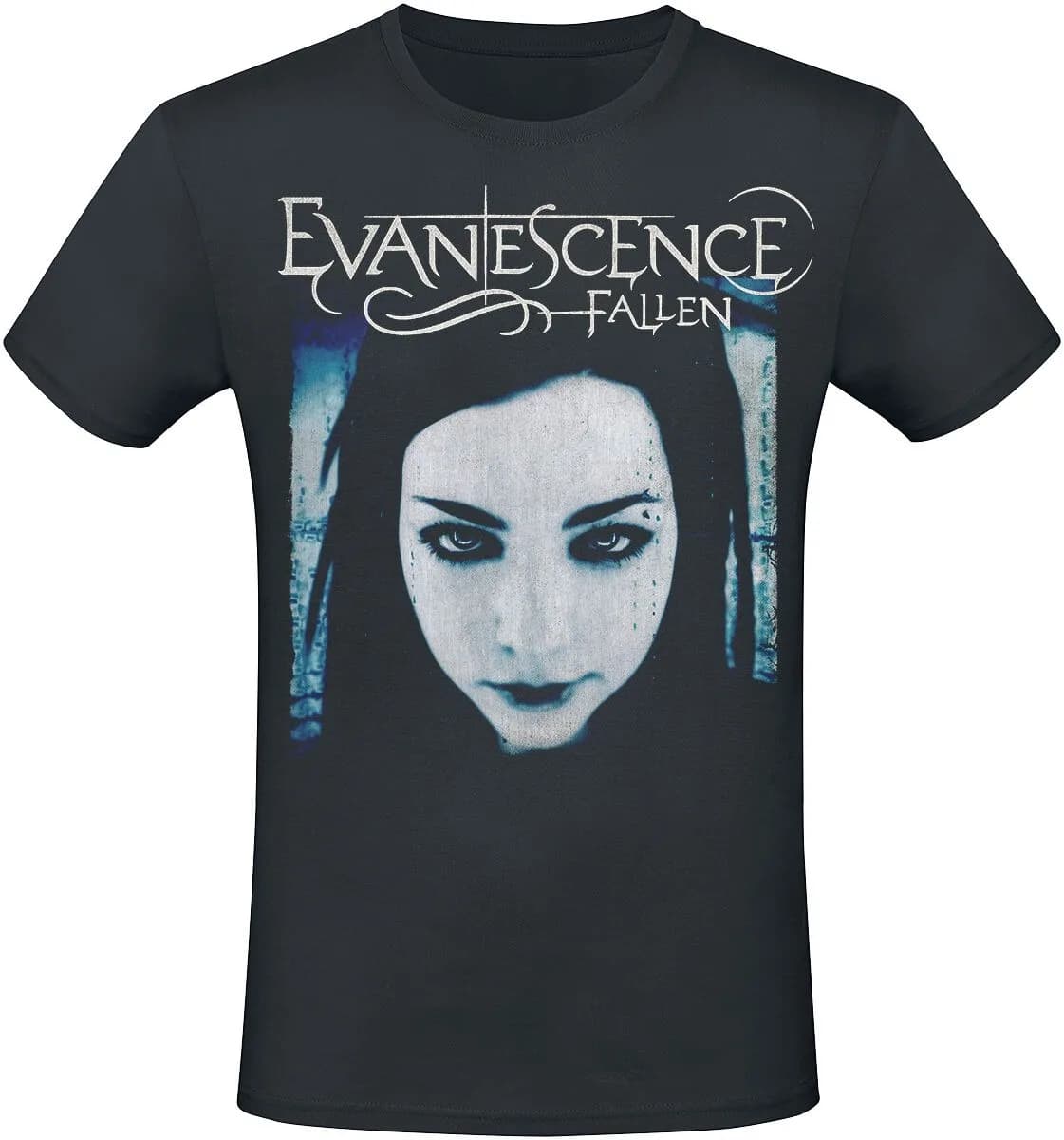 Evanescence Band Fallen Amy Lee Double Sided T Shirt, 100% Cotton Casual Neutral Tee, Gothic Metal Streetwear for Men Women
