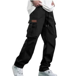2026 Amazon Summer New Men's Work Pants European and American Independent Station Drawstring Multi Pocket Casual Pants