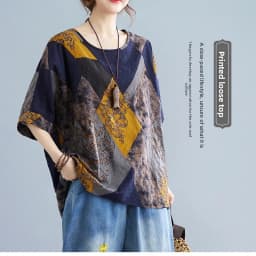Cotton and Linen Large Size Women's Top Summer Fat Short Sleeve Fashion High-end Batman Plus Size Tops for Women Feminino