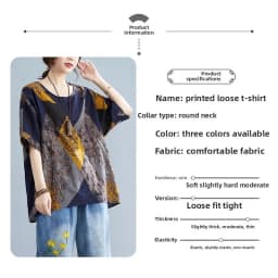 Cotton and Linen Large Size Women's Top Summer Fat Short Sleeve Fashion High-end Batman Plus Size Tops for Women Feminino