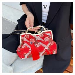 Elegant Vintage Lady Handbag Luxury Chinese Style Crossbody Bag Embroidery Tassels Design Shoulder Bag for Women