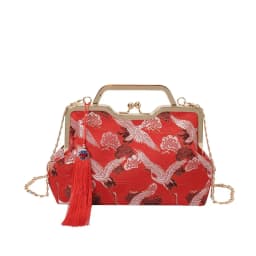 Elegant Vintage Lady Handbag Luxury Chinese Style Crossbody Bag Embroidery Tassels Design Shoulder Bag for Women
