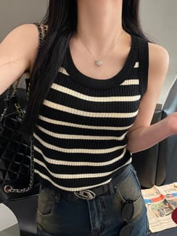 2026 Spring Summer Slim Fit All-Match Crop Top Women Tank Top Knit Camisole Solid Color Inner Wear Base Top