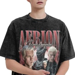 Aerion Targaryen  T-Shirt for Men Valarr Targarye Novelty Pure Cotton Tee Shirt Round Neck Short Sleeve T Shirt Graphic Clothing