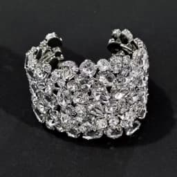 European and American Diamond Inlaid Water Droplet Circular Hollow Bracelet, Arm Ring, Light Luxury, High-End Feeling, Exaggerat