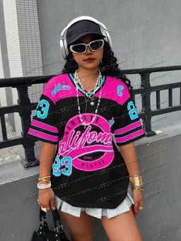 California No.23 Streetwear Vintage Breathable Mesh Graphics Baseball Jersey V-Neck Fashion Streetwear Top Kid'S Adult T-Shirt