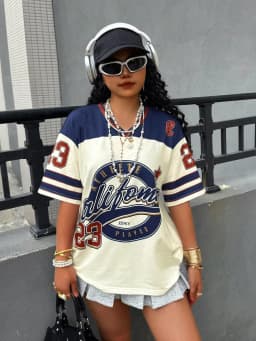 California No.23 Streetwear Vintage Breathable Mesh Graphics Baseball Jersey V-Neck Fashion Streetwear Top Kid'S Adult T-Shirt