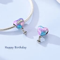 925 Sterling Silver Colorful Charms Bead Hot Air Balloon Family House Lover Sparkling Pendants Fit Original Bracelet DIY Jewelry