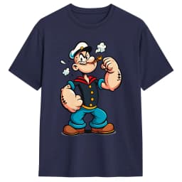 Popeyed the Sailorman T-Shirt Beach  Cotton T-Shirts For Man Custom Logo Tshirt Short Sleeve Vintage Tees