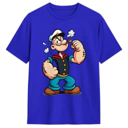 Popeyed the Sailorman T-Shirt Beach  Cotton T-Shirts For Man Custom Logo Tshirt Short Sleeve Vintage Tees