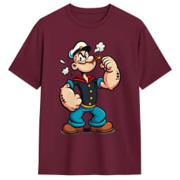 Popeyed the Sailorman T-Shirt Beach  Cotton T-Shirts For Man Custom Logo Tshirt Short Sleeve Vintage Tees