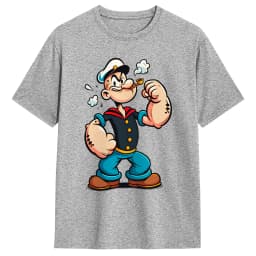 Popeyed the Sailorman T-Shirt Beach  Cotton T-Shirts For Man Custom Logo Tshirt Short Sleeve Vintage Tees