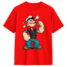 Popeyed the Sailorman T-Shirt Beach  Cotton T-Shirts For Man Custom Logo Tshirt Short Sleeve Vintage Tees