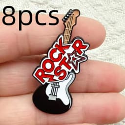 8pcs Unisex Cartoon Rock Music Band Enamel Pin Collection Fashion Lapel Brooches for Backpacks And Costumes