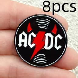8pcs Unisex Cartoon Rock Music Band Enamel Pin Collection Fashion Lapel Brooches for Backpacks And Costumes