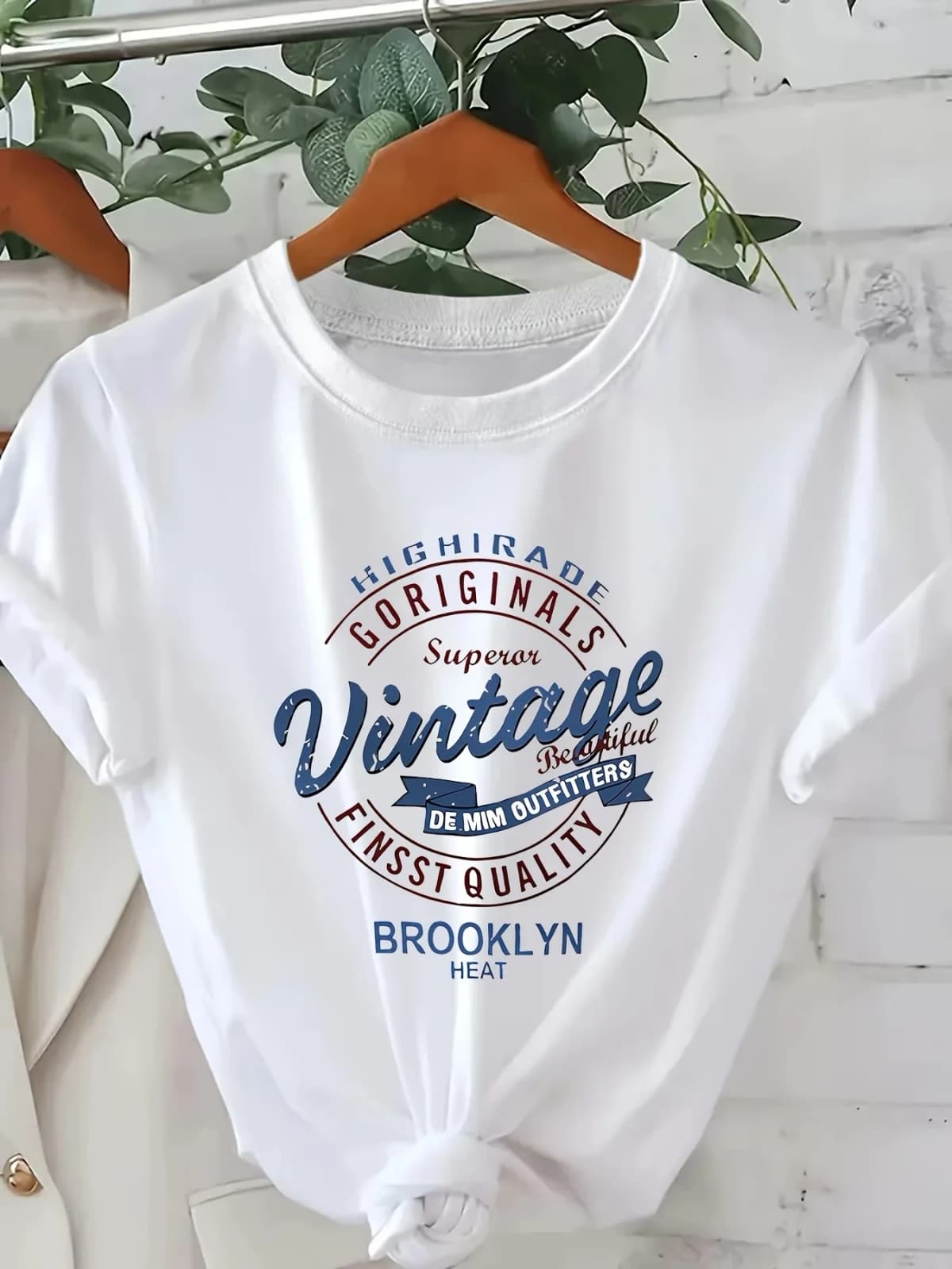 Casual Crew Neck Short Sleeve Women'S Classic White T-Shirt with Vintage Summer Short Sleeved Harajuku Streetwear Tops Tees