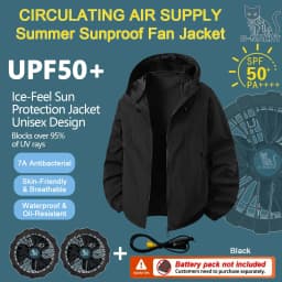 Couple Summer Cooling Fan Vest, Breathable Heat-Resistant Air Conditioned Sleeveless Workwear for Outdoor Use(Not Power)