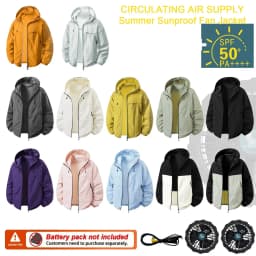 Couple Summer Cooling Fan Vest, Breathable Heat-Resistant Air Conditioned Sleeveless Workwear for Outdoor Use(Not Power)