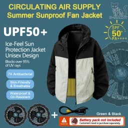 Couple Summer Cooling Fan Vest, Breathable Heat-Resistant Air Conditioned Sleeveless Workwear for Outdoor Use(Not Power)