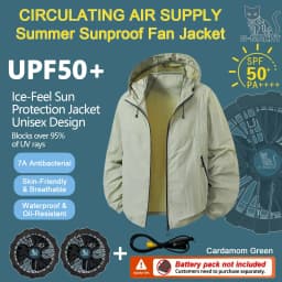 Couple Summer Cooling Fan Vest, Breathable Heat-Resistant Air Conditioned Sleeveless Workwear for Outdoor Use(Not Power)
