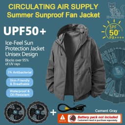 Couple Summer Cooling Fan Vest, Breathable Heat-Resistant Air Conditioned Sleeveless Workwear for Outdoor Use(Not Power)