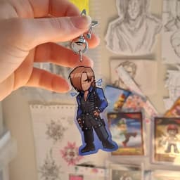 Resident Evil Keychains Leon & Ada Collectible Anime Game Character Keyring for Fans