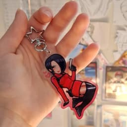 Resident Evil Keychains Leon & Ada Collectible Anime Game Character Keyring for Fans