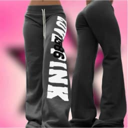 26 American retro letter print casual trousers versatile hot girl style high street Harajuku style women's kids casual trousers