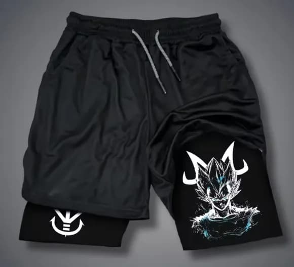 2026 Dragon Ball 3D Print Double Layer Shorts Anime Collectibles S-2XL Stylish Goku Vegeta Daily Wear Bottoms