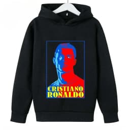 Spring Autumn Casual Children's Hoodie Sports Sweatshirt for Boys and Girls Ronaldo Printed 2-14 Years Fashion Kids Pullover Top