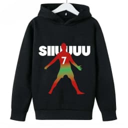 Spring Autumn Casual Children's Hoodie Sports Sweatshirt for Boys and Girls Ronaldo Printed 2-14 Years Fashion Kids Pullover Top