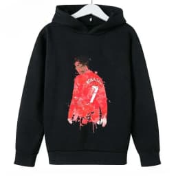 Spring Autumn Casual Children's Hoodie Sports Sweatshirt for Boys and Girls Ronaldo Printed 2-14 Years Fashion Kids Pullover Top