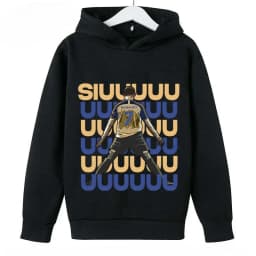Spring Autumn Casual Children's Hoodie Sports Sweatshirt for Boys and Girls Ronaldo Printed 2-14 Years Fashion Kids Pullover Top