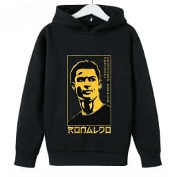 Spring Autumn Casual Children's Hoodie Sports Sweatshirt for Boys and Girls Ronaldo Printed 2-14 Years Fashion Kids Pullover Top