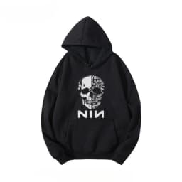 NIN Nine-Inch Nail Industrial Band's European and American Metal Rock Vintage Hoodie and Men's Hoodie Trend