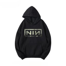 NIN Nine-Inch Nail Industrial Band's European and American Metal Rock Vintage Hoodie and Men's Hoodie Trend