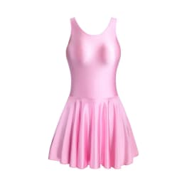 Women Dress Glossy Stretchy Sleeveless Pink Tank Dresses Solid Athletic Tennis Dress Black Swimwear Beachr Nightgown Pajamas