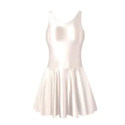 Women Dress Glossy Stretchy Sleeveless Pink Tank Dresses Solid Athletic Tennis Dress Black Swimwear Beachr Nightgown Pajamas